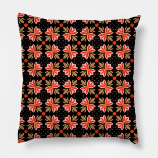 Spring flowers and leaves pattern, version 6 Pillow