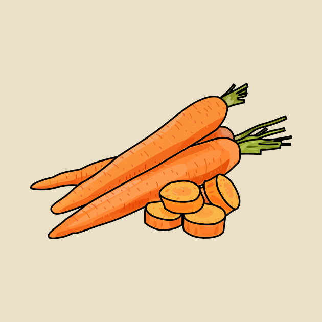 Carrot cartoon illustration by Miss Cartoon