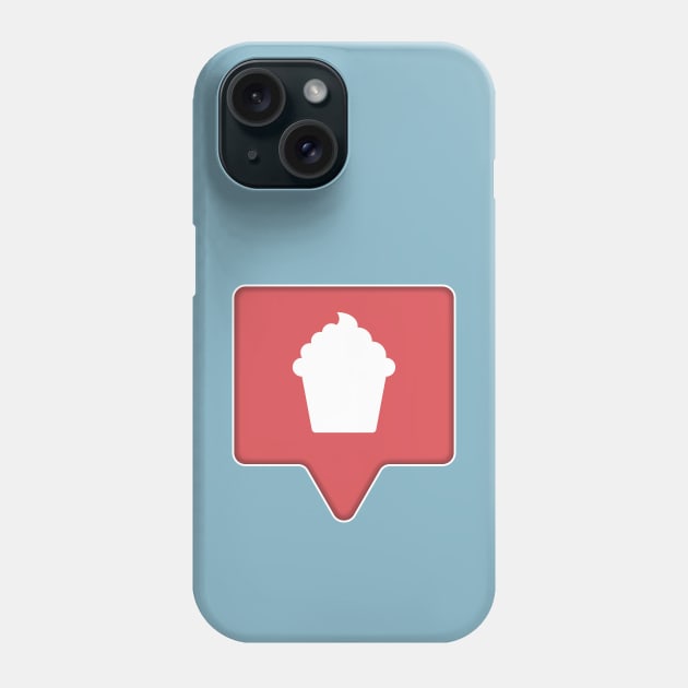 Cupcake Notification Phone Case by Phil Tessier