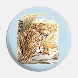 Mr. Brown Pins Squirrel Nutkin Down - Beatrix Potter Pin