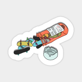 Skateboards Medicine Pill Box Skateboarding Gift Magnet