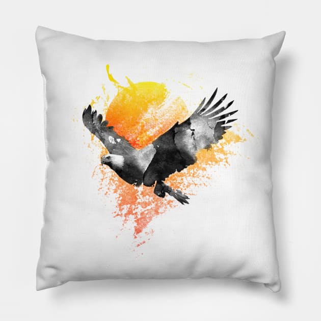 The Eagle that Touched the Sun Pillow by ruifaria