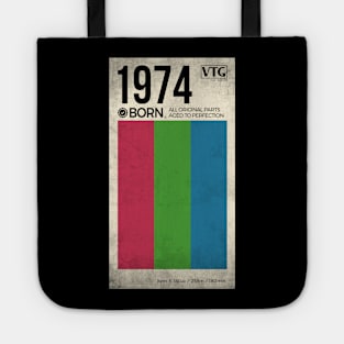 1974 born year video cassette Tote