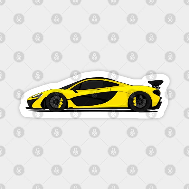 MCLAREN P1 YELLOW Magnet by VENZ0LIC