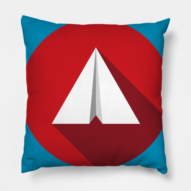 Paper Plane Pillow by carlomanara