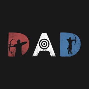 American Archer Dad Vintage Dads Archery Father Retro T-Shirt