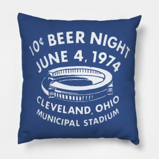 10 Cent Beer Night June 4, 1974 Cleveland, Ohio Pillow