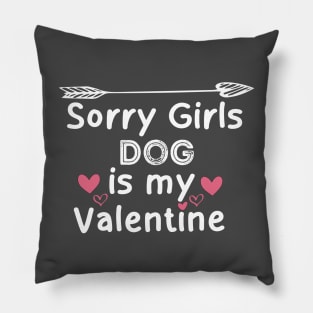 sorry girls dog my  valentine Pillow