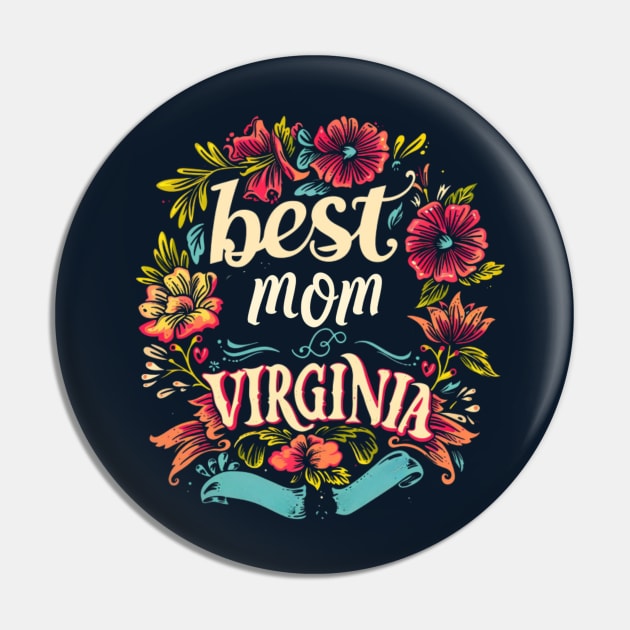 Best Mom From VIRGINIA, mothers day USA, presents gifts Pin by Pattyld