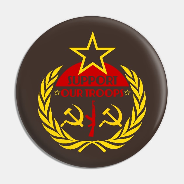 Support our Troops CCCP Pin by WellRed