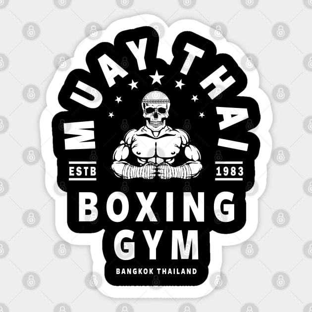 Thai Boxing Muay Thai The Martial Art Of Thailand, Gym Sticker