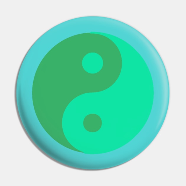 Yin Yang in shades of aqua Pin by NovaOven