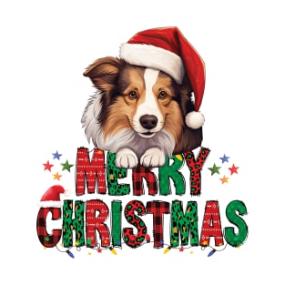 Shetland Sheepdog - Merry Christmas Dog T-Shirt