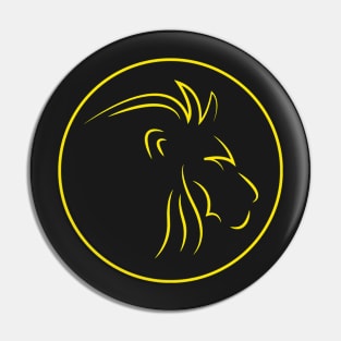 Yellow Lion Logo Pin