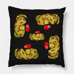 Banana Python Love Hearts Pillow