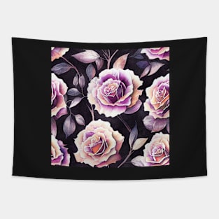 Watercolor rose pattern design Tapestry