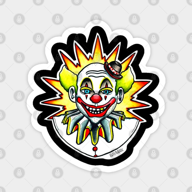 Clown Burst Magnet by Golden Stag Designs