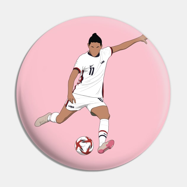 Christen Press USA Soccer Minimalist Pin by Hevding