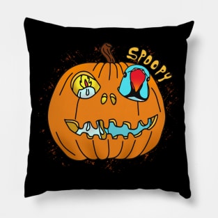 Halloween Blue Indian Ringneck Pumpkin Pillow