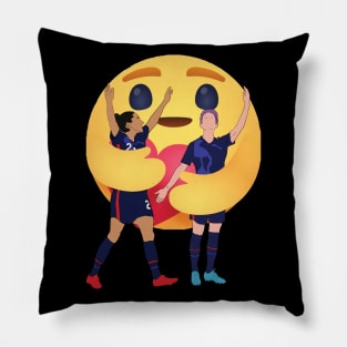 Christen Press Megan Rapinoe USWNT Emoji Hug Reaction Pillow