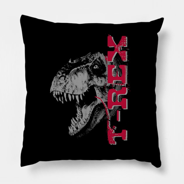 T Rex Dinosaur Pillow by thatscool