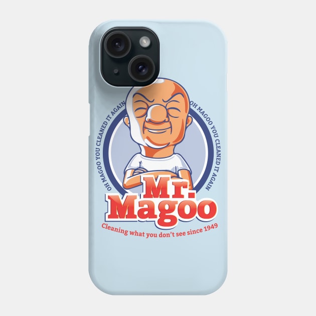 Mr. Magoo as Mr. Clean Phone Case by Alema Art