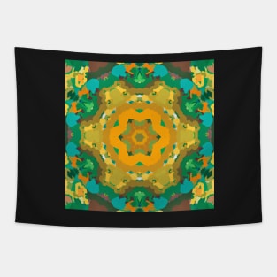 Vibrant teals, yellows and greens Tapestry