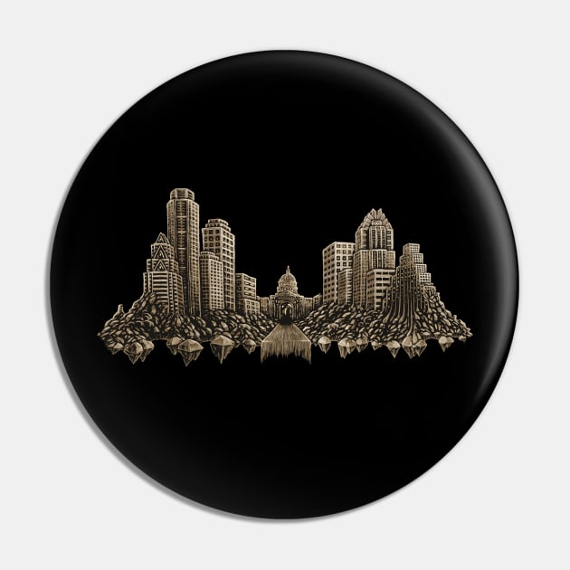 ATX Skyline Pin by TX Tees