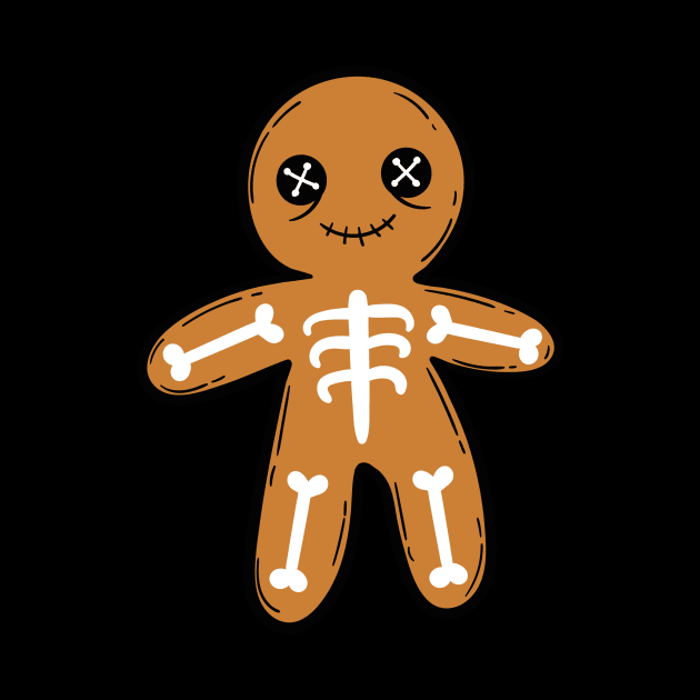 Spooky Christmas Skeleton Gingerman Cookie by Nessanya