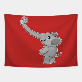 Cute Elephant selfie Tapestry