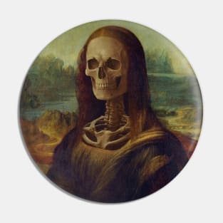 Mona Lisa skeleton Pin