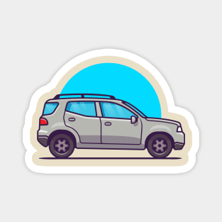 Car Cartoon Illustration Magnet