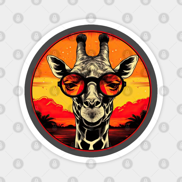 Sunglasses giraffe Magnet by obstinator