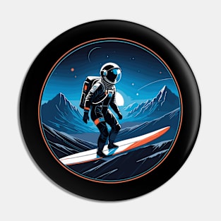 Space Surfing - Astronaut Travel Voyage Pin