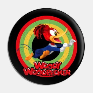 Woody Woodpecker Circle Style Pin