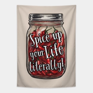 Dried Peppers Jar Tapestry