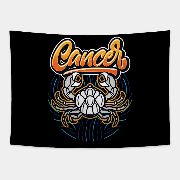 Zodiac CANCER Fingerprint Series Tapestry by ZODIAC HOLIC