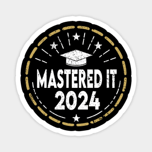 Mastered it 2024 Masters degree graduation Magnet