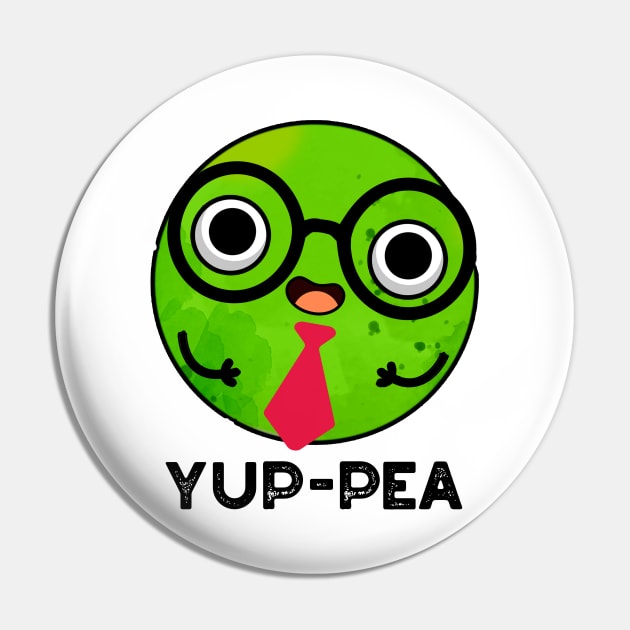 Yup-pea Funny Yuppie Veggie Pea Pun Pin by punnybone