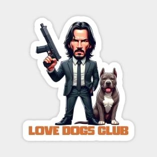 LOVE DOG (Gun) CLUB Magnet