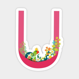 Tropical alphabet u Magnet