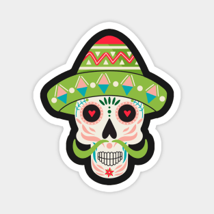 Dia de los muertes skull. Mexican Day of the Dead. Magnet