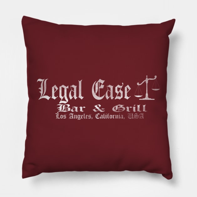 Legal Ease, Bar & Grill Pillow by inesbot