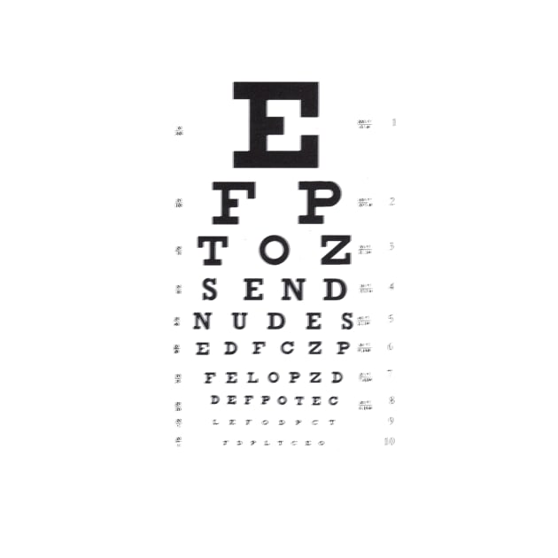 Send Nudes Funny Eyesight Test by DonnySanders