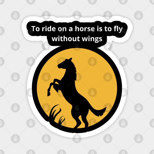 ride a horse Magnet by khider