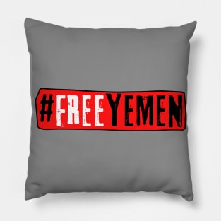 End the war in Yemen #FreeYemen Pillow