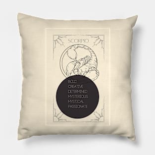 Scorpio Zodiac Poster Design Pillow