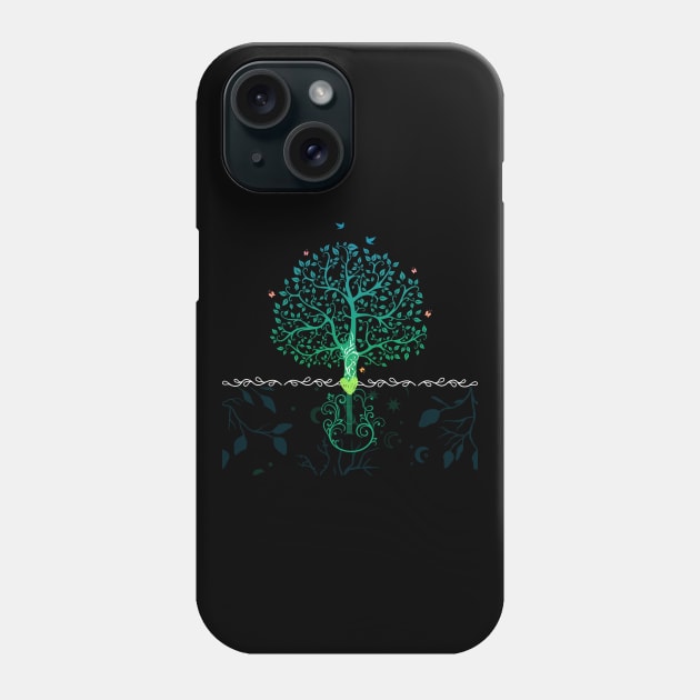 Nature Tree of Life Acoustic Guitar Phone Case by Celestial Mystery