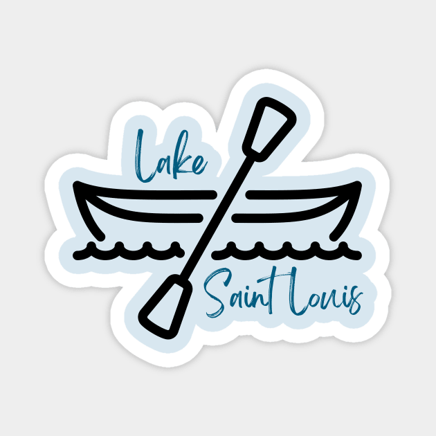 Lake Saint Louis Canoe Magnet by Harbor Bend Designs