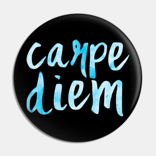 Blue Carpe Diem Pin